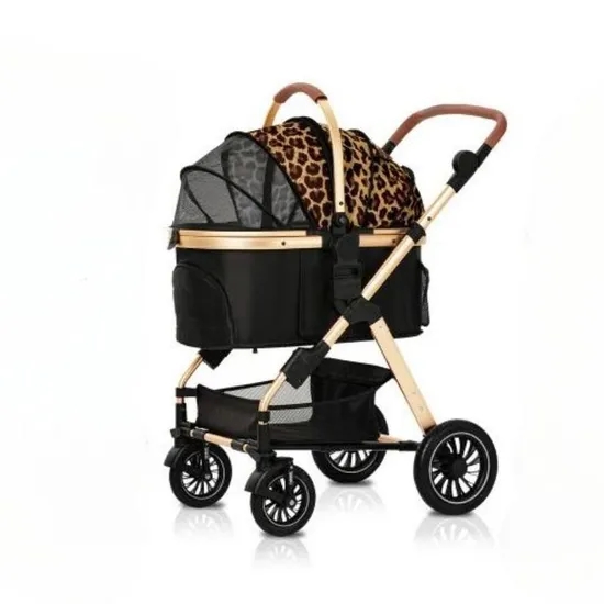 Pet Stroller Carrier - Luxury 3-in-1 Aluminum Alloy Foldable Pet