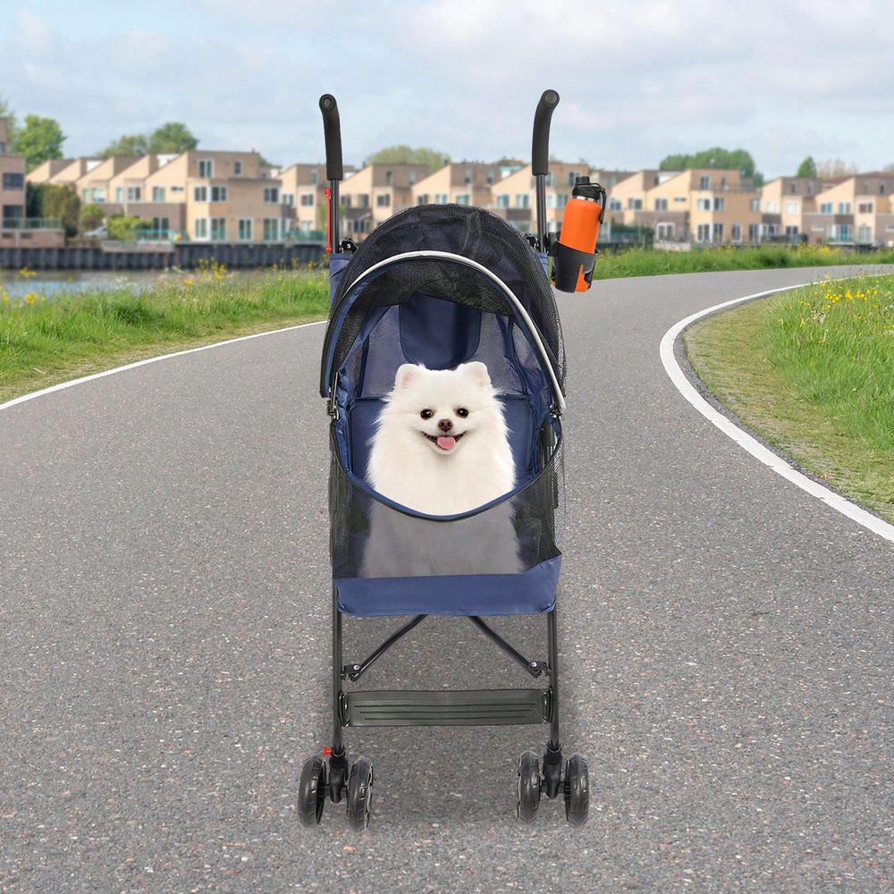Pet Stroller Carrier - Foldable Pet Travel Stroller, 4Wheel Pet