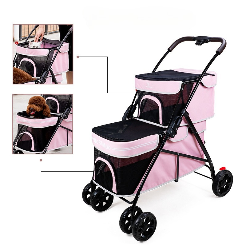 Portable Double-layer Pet Stro - огляд і ціна Pet Stroller Carrier