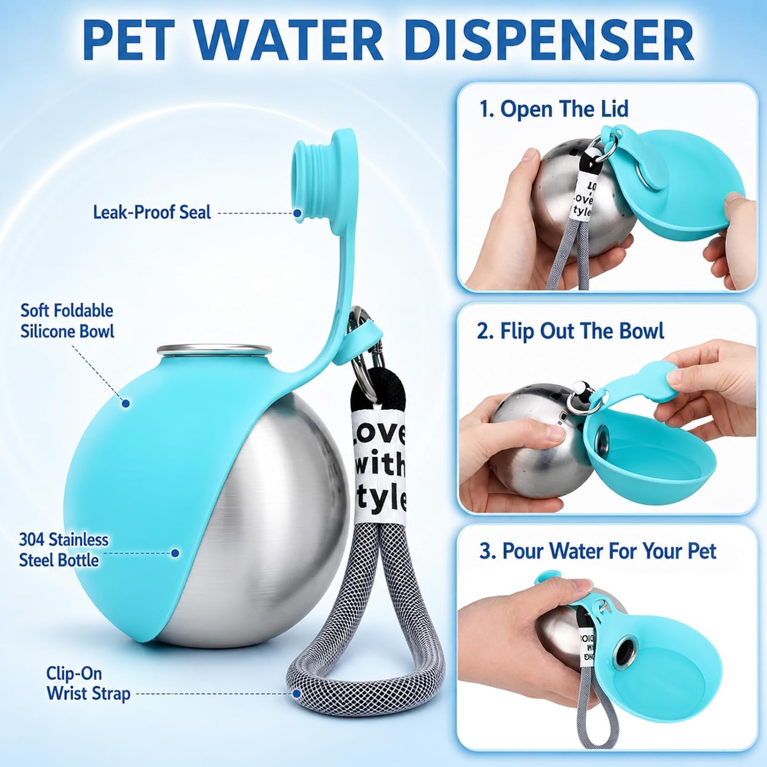 Portable Dog Water Bottle For  - огляд і ціна Pet Supplies Co