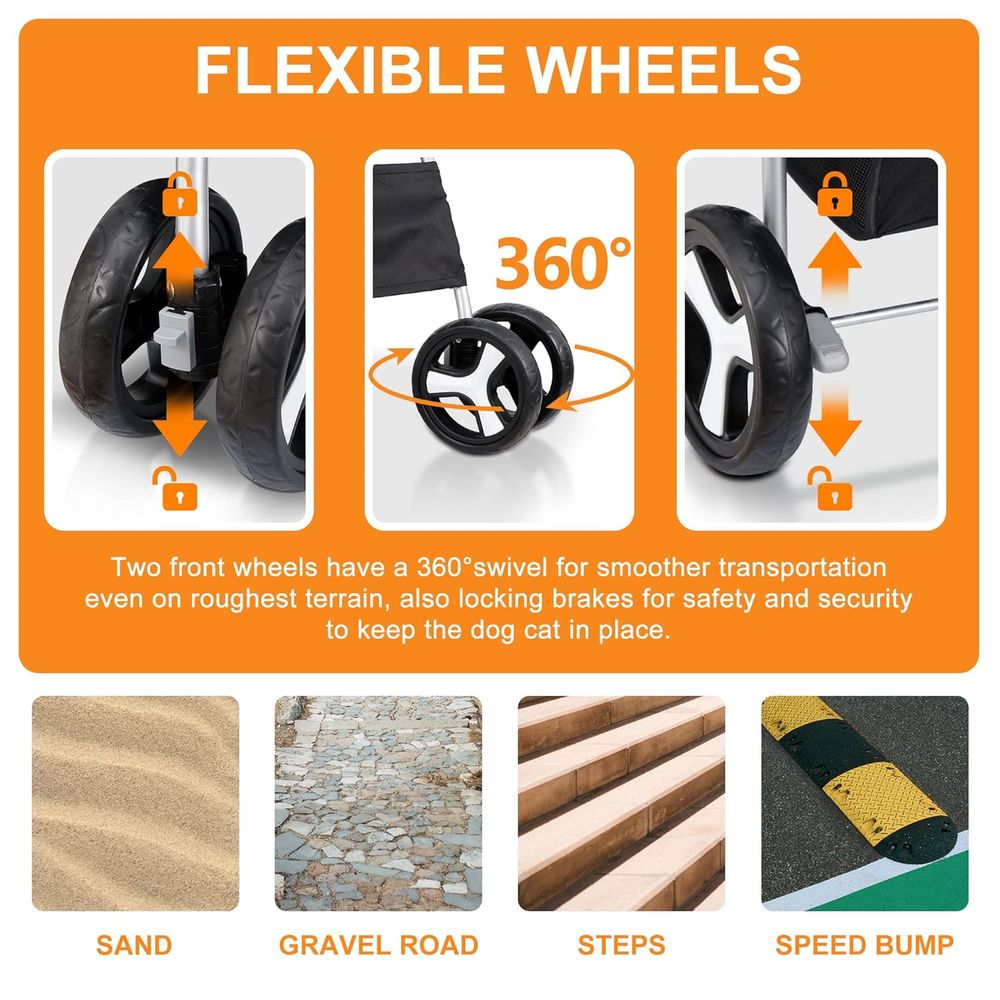 Pet Stroller Dog Cat Stroller  - огляд і ціна Pet Stroller Carrier