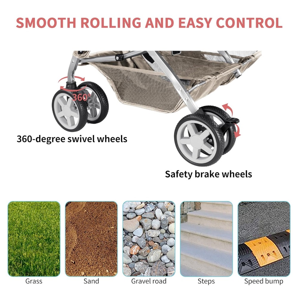Pet Stroller, Foldable Strolle - огляд і ціна Pet Stroller Carrier